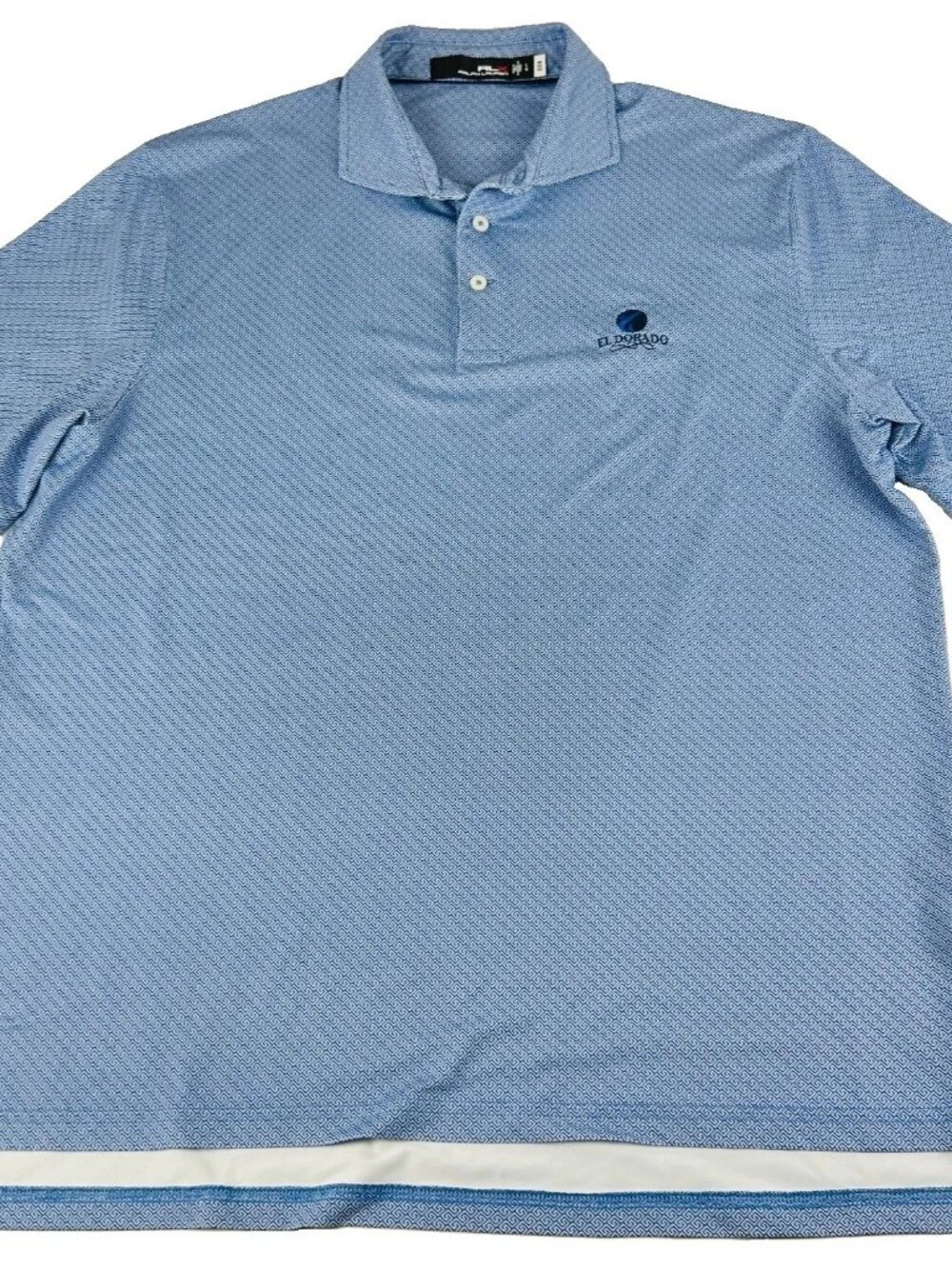 RLX Ralph Lauren Golf Polo Men's L Blue Course El Dorado Embroidery